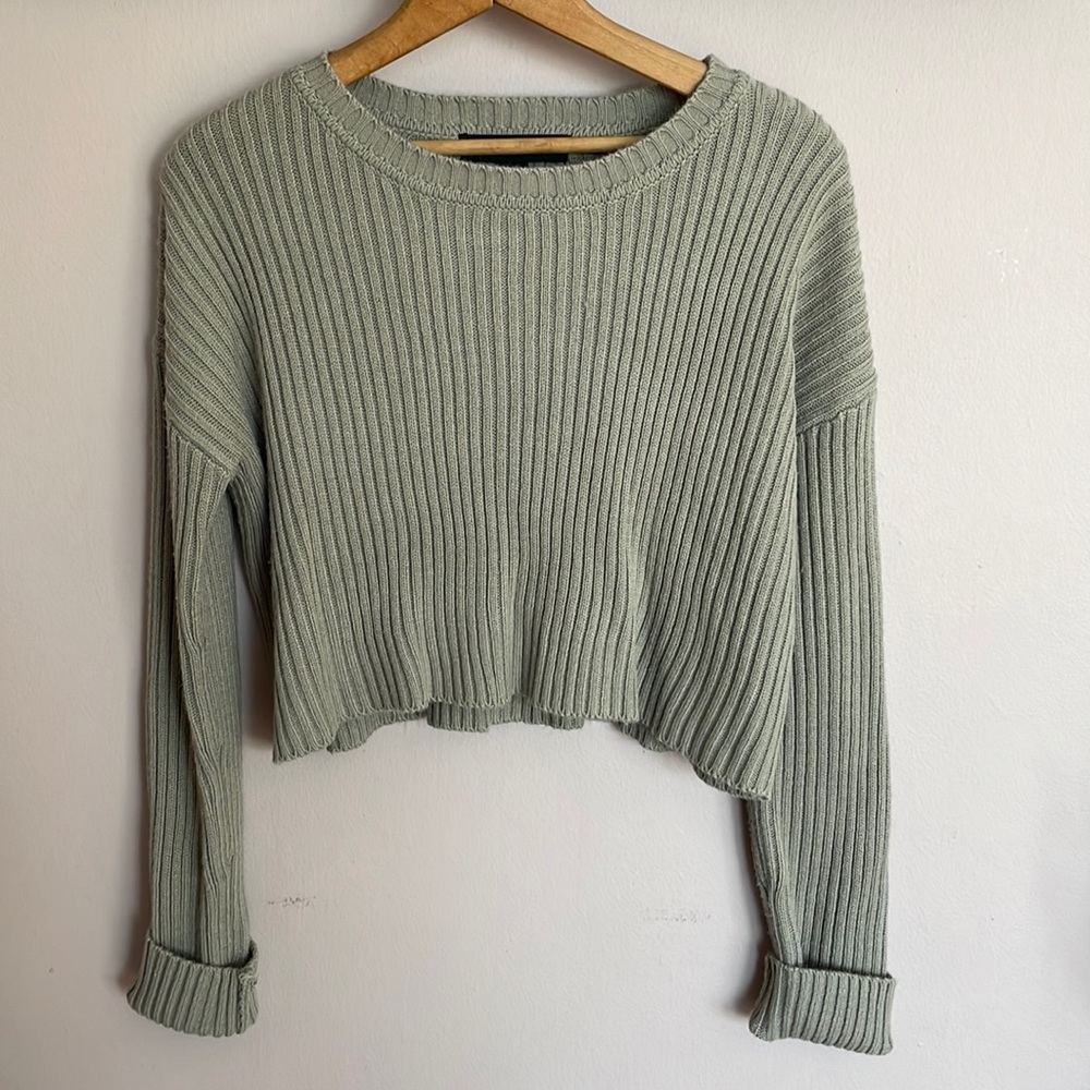 Forever 21 Taupe Crop Sweater